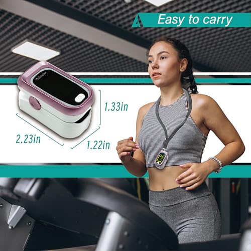 Pulse Oximeter Fingertip Rechargeable, Pulse Oximeter and Oxygen Monitor with OLED Screen, Accurate and Fast SpO2 and Hear...