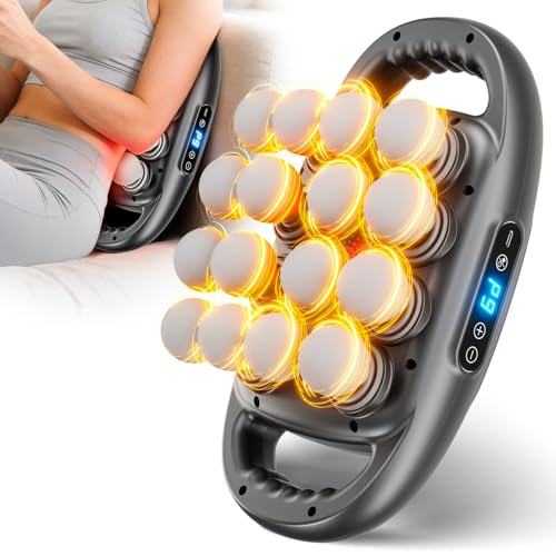 PEMUCEN 16 Head Massage Gun Deep Tissue, Quiet Back Massager for Pain Relief Deep Tissue with 9 Modes and 9 Intensities fo...