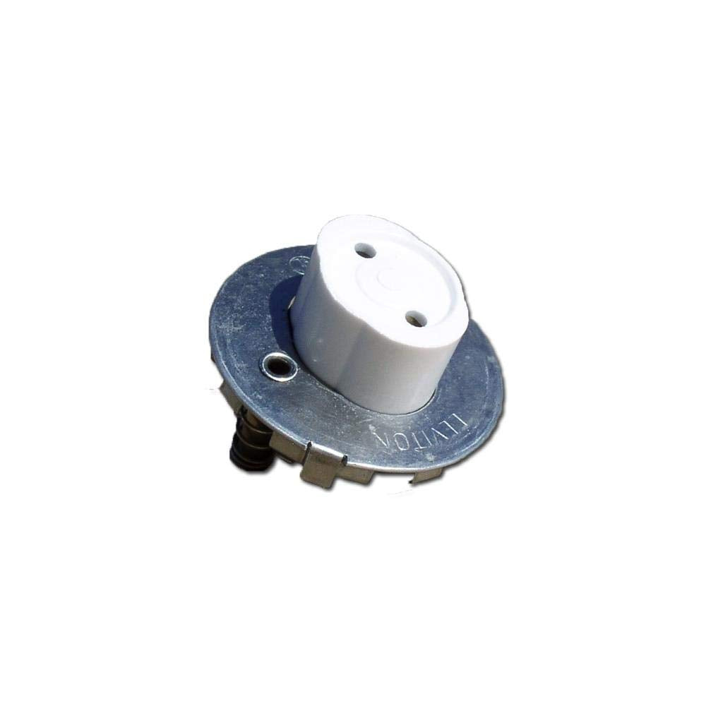 Leviton Medium Base Bi-Pin Fluorescent Lampholder, Model 13518, White, Viton Material