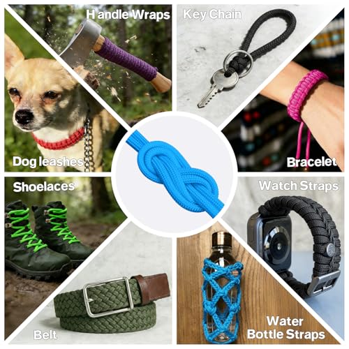 HOKINETY Paracord Rope 750 - Parachute para Cord 4mm 11 Strand Spool Rope Utility Nylon String for Outdoor Camping Surviva...