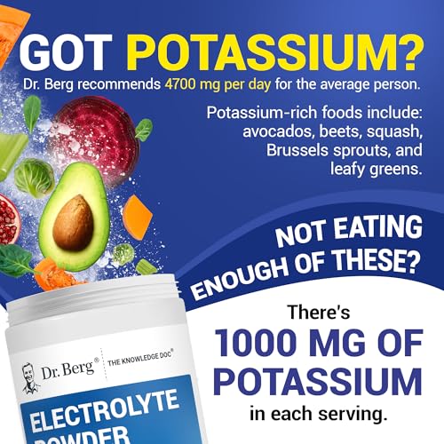 Dr. Berg Zero Sugar Hydration Keto Electrolyte Powder - Enhanced w/ 1000 mg of Potassium & Real Pink Himalayan Salt (NOT T...