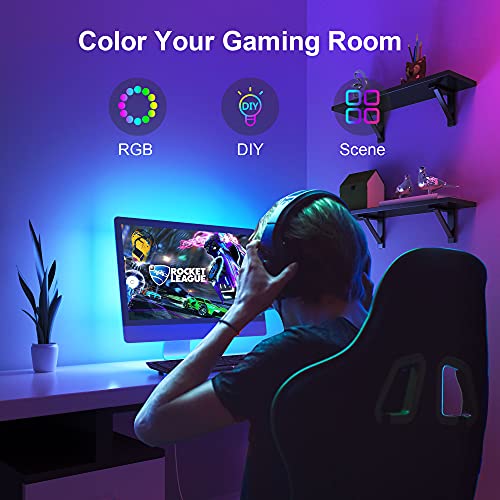 Nexillumi LED Lights for TV, 16.4 ft TV LED Backlight for 55-75 Inch, RGB LED Strip Lights Behind TV with APP Remote Contr...