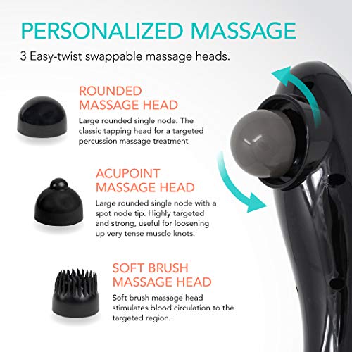 Daiwa Felicity Tapping Pro - Handheld Deep Tissue Back, Neck, Shoulder, Leg, Calf Muscle Massager with Extension Handle - ...