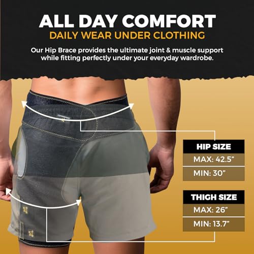 CopperJoint Hip Brace for Women & Men, Adjustable Hip and Thigh Compression Wrap, Left or Right Wear, Groin, Hamstring and...