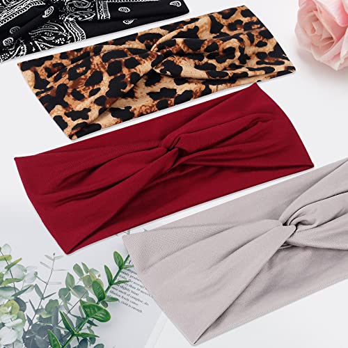Tyfthui 12 Pack Headbands for Women, Fashionable Sports Hairbands, Elastic Wide Headbands Non Slip Workout Yoga Sport Head...