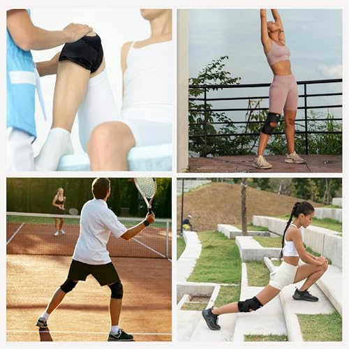 Knee Brace with Side Stabilizers for Knee Pain, Adjustable Knee Support for Meniscus Tear ACL MCL Arthritis Injury Recover...