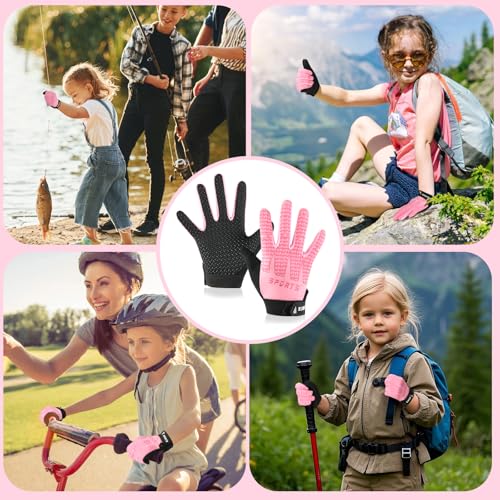 Bumobot Kids Sport Cycling Glove, Non-Slip Boys Girls Kids Fishing Gloves for Child Cycling Climbing Riding Biking Outdoor...