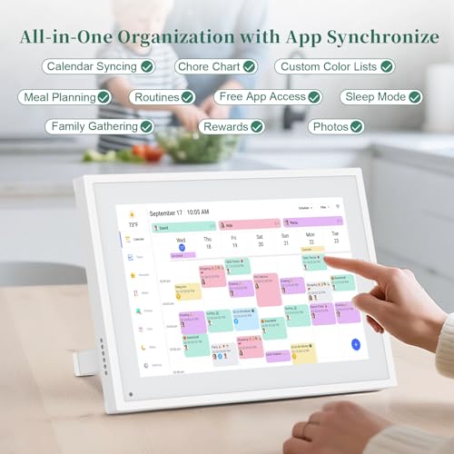 Smart Digital Calendar, 10.1" HD Smart Touch Screen Home Interactive Electron Calender WiFi Planner,Meal Schedule, Duty Ch...