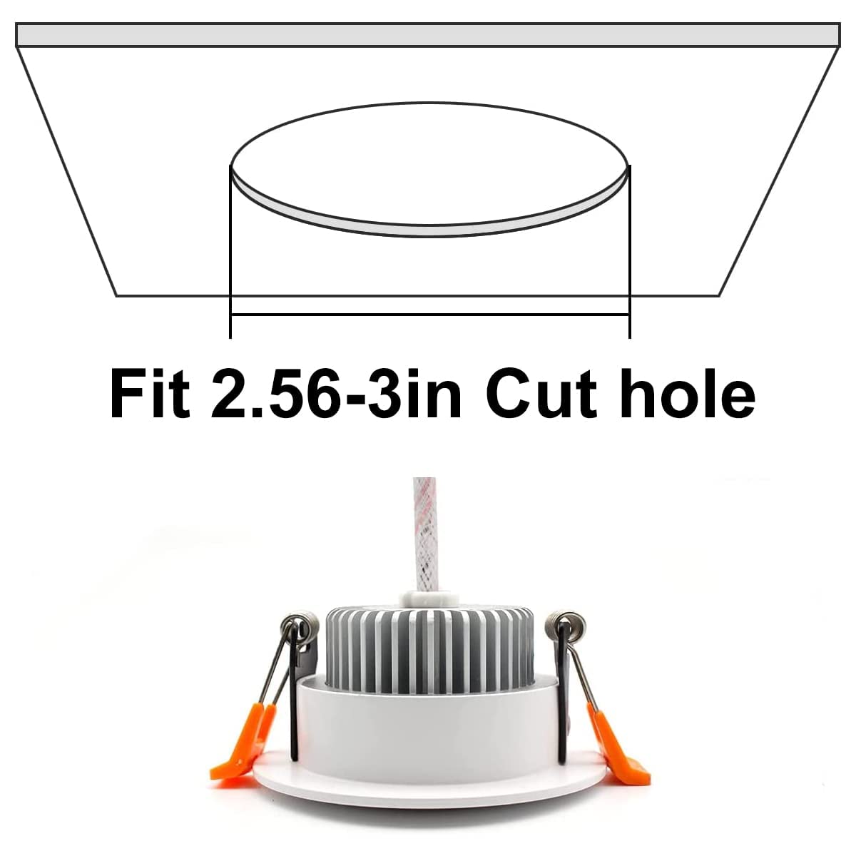 YGS-Tech 3.5 Inch LED Recessed Lighting, Dimmable 7W, 5000K Daylight White, Plastic, 4 Pack