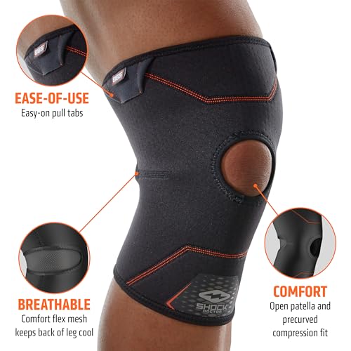 Shock Doctor Knee Brace Compression Sleeve Support (1 Unit). Helps Pain / Healing from Arthritis, Bursitis, Tendonitis, Me...