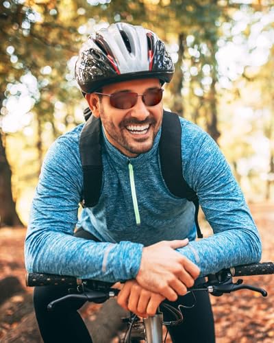 JIM HALO Sport Sunglasses for Men Women TR90 Rimless Frame for Running Fishing Cycling Driving
