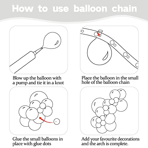 Pearl White Balloons Different Sizes 5 10 12 18 Inch, 134 Pcs White Balloon Garland Arch Kit, Royal White Latex Balloons f...