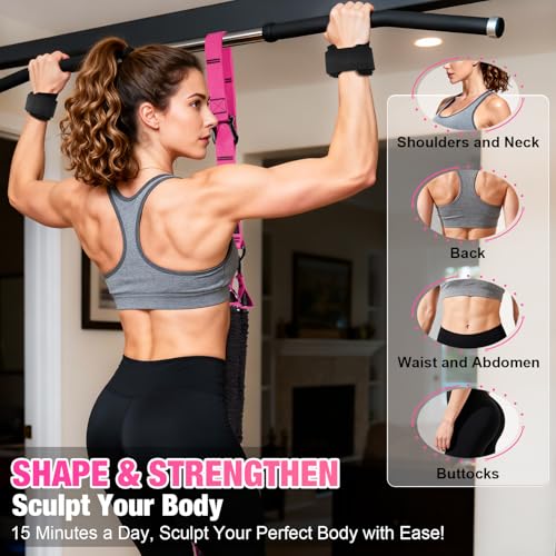 Pull Up Assistance Bands for Women, Heavy Duty Resistance Bands with Handles, Exercise Band with Door Anchor, Workout Band...