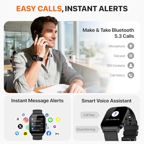 Smart Watch for Women Men,(Answer/Make Call) 1.83'' Fitness Activity Tracker Smartwatch for Android iPhone iOS Compatible,...