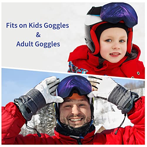 TOODOO 2 Pieces Ski Goggle Cover Microfiber Protective Ski Snowboard Protectors for Snow goggles and Helmet Cover