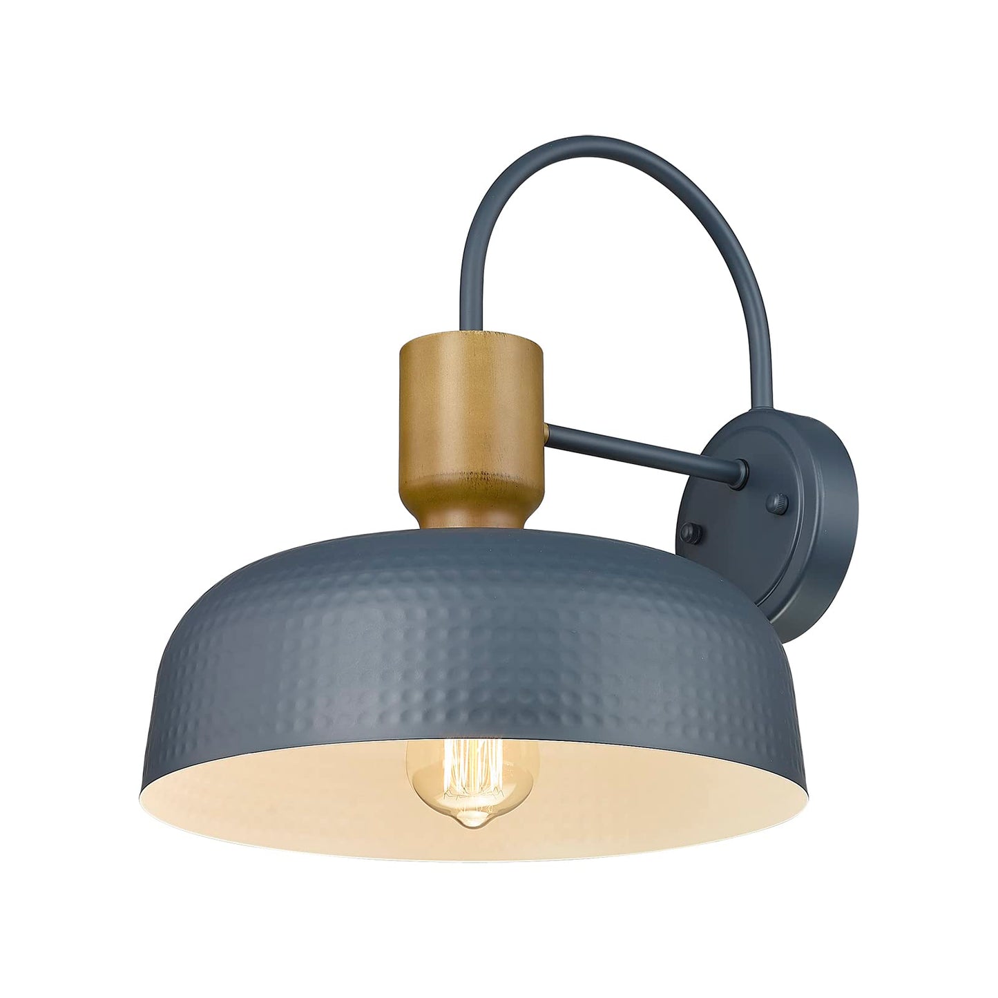 Darkaway Modern Barn Light Fixtures Wall Lamps Sconces With Hammered Metal Shade  Blue Wall Lighting For Outdoor Indoor Patio Porch Hallway
