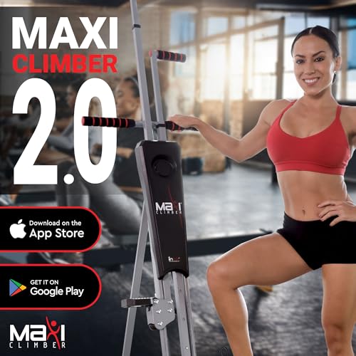 MaxiClimber 2.0 Vertical Climber ERS (Elastic Resistance System) - Easy to Assemble, Folding Exercise Machine Combines Car...