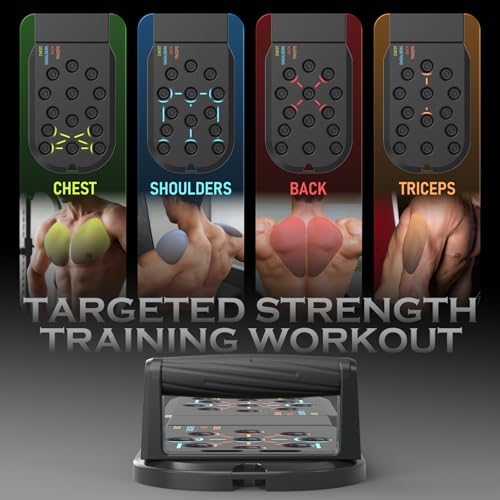 JLoibao Push Up Board Fitness, Workout Home Gym Equipment, 20 in 1 Exercise Pushup Bar Handles for Floor, Strength Trainin...