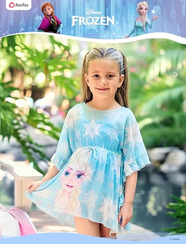 Disney Princess Frozen Elsa Stitch Minnie Toddler Girls Swim Cover Up for Swimwear Swimsuit Elastic Bathing suit 4-7 Year