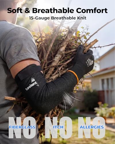 toolant ANSI A9 Cut Resistant Arm Sleeves, Arm Protectors for Thin Skin and Bruising, Arm Guards for High Risk Work, for C...