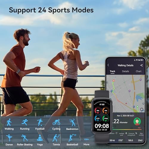 OUKITEL Smart Watch for Men Women with 2 Bands, 1.47" HD Display Fitness Tracker with Heart Rate/SpO2/Sleep Monitor 24 Spo...