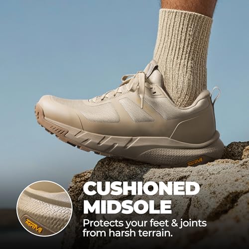 NORTIV 8 Men's Waterproof Hiking Shoes Lightweight Trekking Walking Fashion Sneakers with Arch Support for Camping Tennis ...
