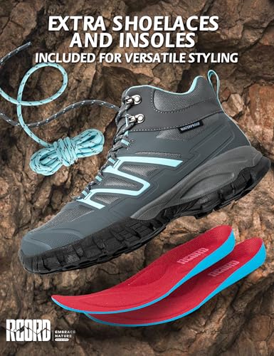 R CORD Hiking Boots Women Waterproof Non-Slip Womens Hiking Boots Ankle Support for Trail Walking Backpacking & Outdoor Ad...