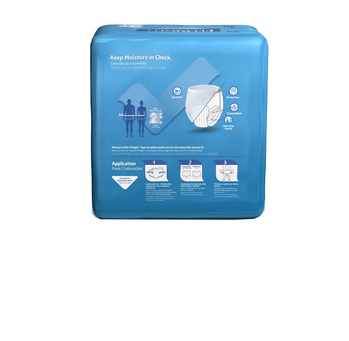 Medline FitRight Adult Incontinence Underwear, Heavy Absorbency, XX-Large, 68-80 (80 Count)