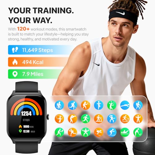 Smart Watch for Women Men,(Answer/Make Call) 1.83'' Fitness Activity Tracker Smartwatch for Android iPhone iOS Compatible,...