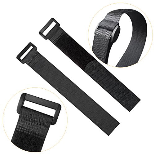 YiwerDer Reusable Fastening Cable Straps and Cable Ties Set 20 Pack(8"-12"-18"), Adjustable Multi-Purpose Hook and Loop Co...