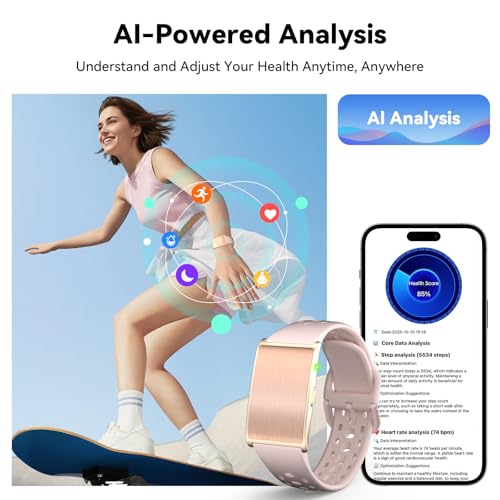 iSo Tech Smart Bracelet for Men Women, Activity Health Fitness Trackers with 60-Day Battery Life, 24/7 Continuous Heart Ra...