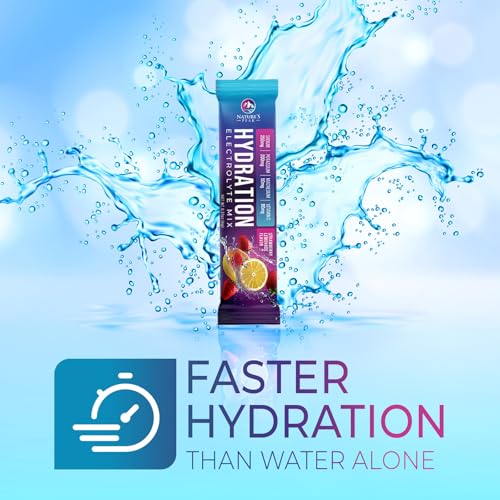 Electrolyte Hydration Packets - Best Electrolytes Drink Mix - Sugar Free Formula with Sodium, Potassium, Magnesium, Zinc &...