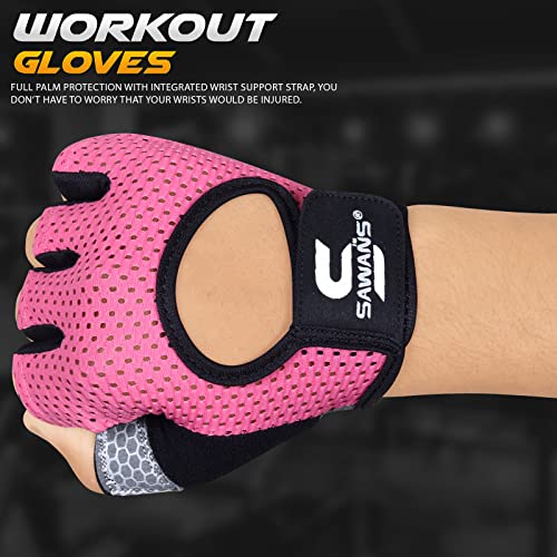 SAWANS Workout Gloves for Men and Women Weight Lifting Gloves Gym Fitness Exercise Cycling Pull ups Microfiber Lightweight...