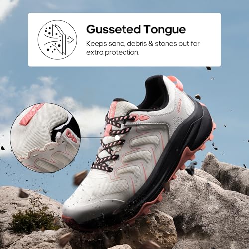 NORTIV 8 Women's Hiking Shoes Lightweight Walking Sneakers with Arch Support Outdoor Work Camping Tennis Workout Cross Tra...