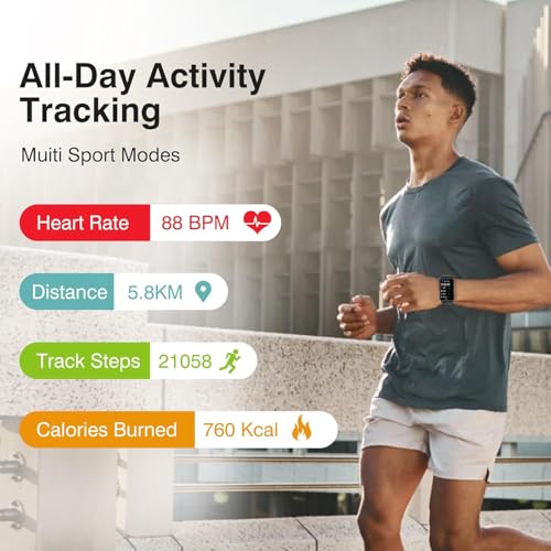 CEMASGE Blood Pressure Watch for Men, IP68 Waterproof Blood Pressure Watch, 1.96" High-Resolution Touch Screen Smart Fitne...