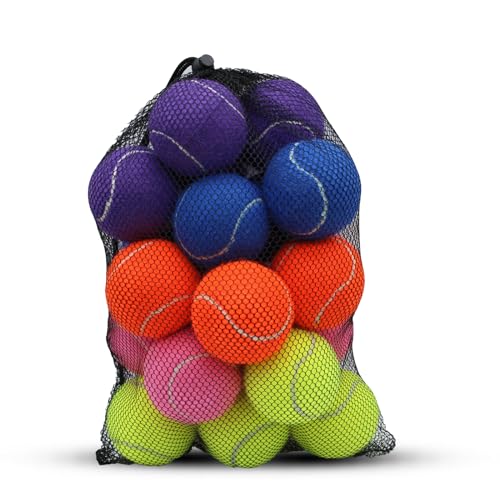 SHYUJAJIE Tennis Balls, 20 Pack Training Tennis Balls,High Elasticity Practice Tennis for Beginner, Exercise Playing Balls...