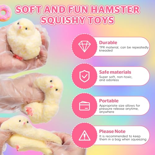 6Pcs Big Taba Squishy Fidget Toys-3.15in, Handmade Ultra Soft Chick Taba Squishy Kit, Cute Fidget Toys Silicone Squeeze To...