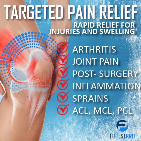 Fittest Pro Knee Ice Pack Wrap for Pain Relief, Reusable Hot and Cold Therapy Wrap for Swelling, Recovery, and Therapy for...