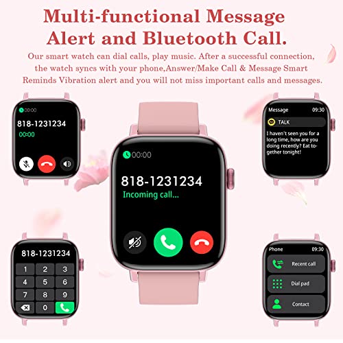 PJYUBVOR 1.9" Smart Watch for Women - Bluetooth Call Fitness Tracker with Heart Rate/Sleep Monitor/Menstrual Reminder, DIY...