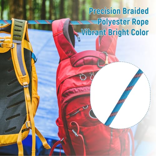 Arborist Rope Climbing Rope 48 Strands 1/2 Inch Tree Rope for Climbing Tree Swing Pulling Sailing
