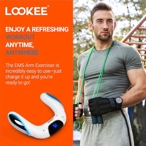 LOOKEE VibHeal Arm Exerciser | Flabby Arms Workout, Hand & Wrist Massager | Portable Arm Toning & Recovery Device with 15 ...