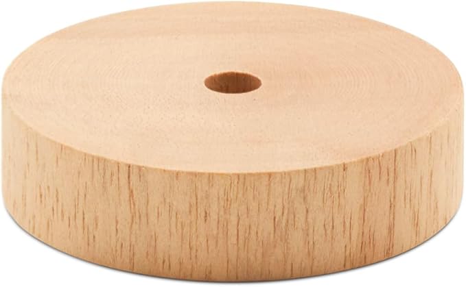 3-inch Diameter Slab Wooden Wheels for Crafts 3/8-inch Hole, 3/4-inch Thick, Pack of 12 Mini Craft Wheel for Model, by Woodpeckers