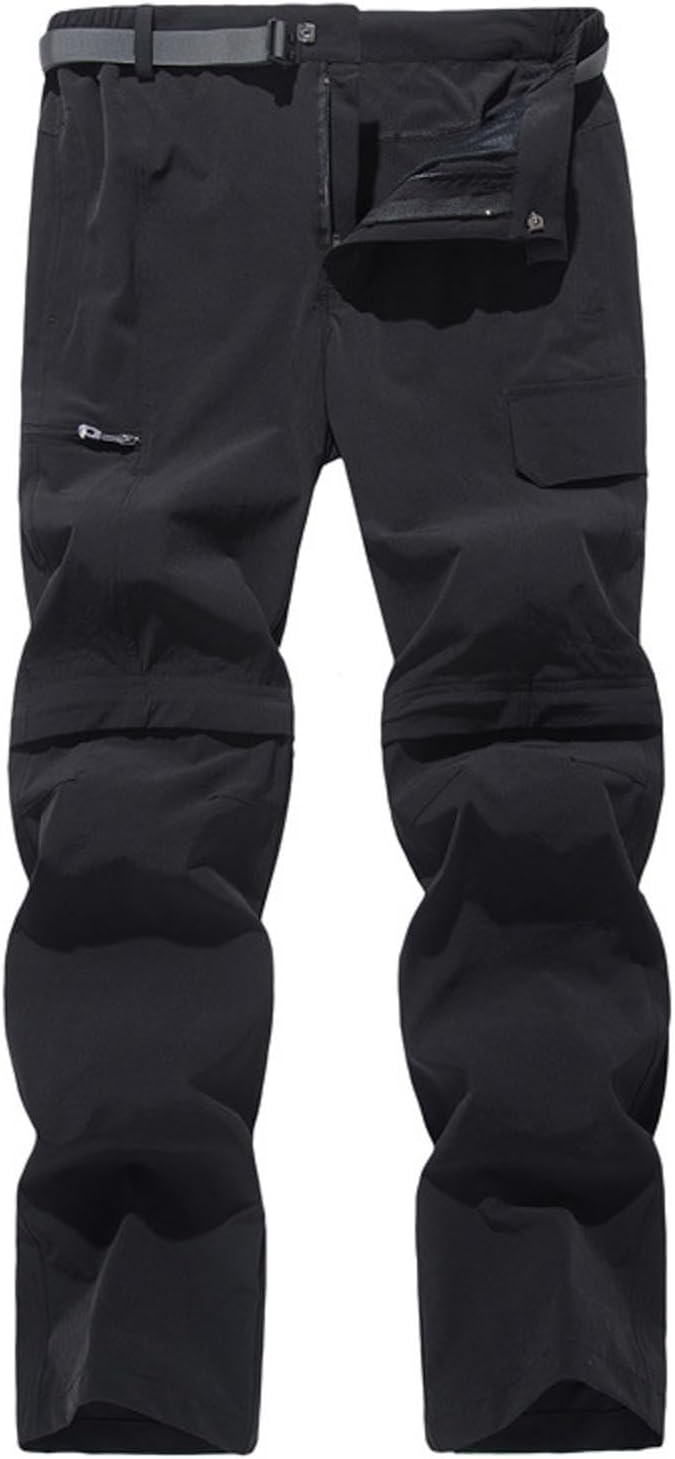 Mens Hiking Pants Outdoor Convertible Waterproof Quick Dry Zip Off Pants Lightweight Fishing Camping Work Outdoor Cargo Pants