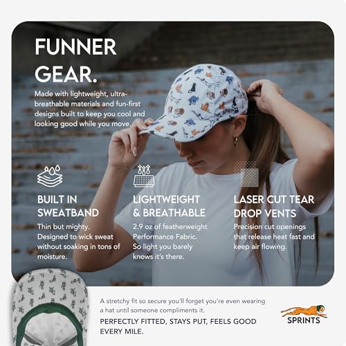 Sprints Race Day Performance Running Cap | The Lightweight, Quick Dry, Sport Hat, One Size, Unisex