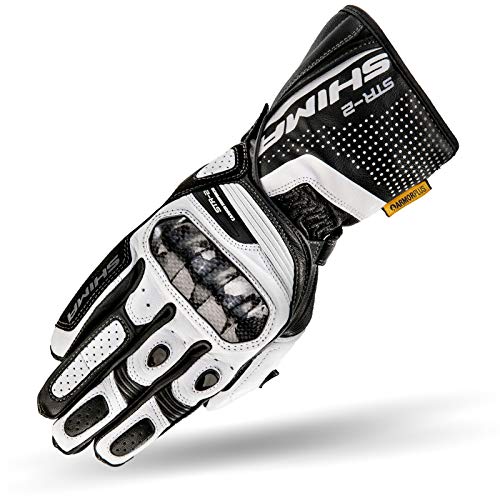 SHIMA STR-2 Motorcycle Gloves Men Leather Biker Armoured Ventilated Protectors Sliders Racing Powersports Motorsport