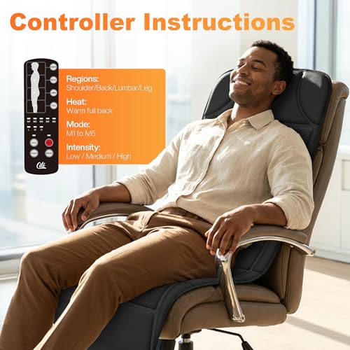 CILI Massage Mat Full Body,Massager Chair Pad,10 Vibration Motors & 5 Massage Modes,Back Massager for Bed,Massage Mattress...
