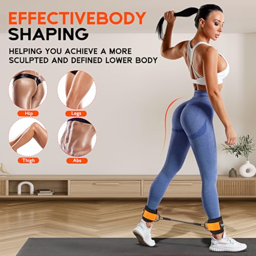 HPYGN Ankle Resistance Bands, Ankle Bands for Working Out with Cuffs, Resistance Bands for Leg Butt Training Workout Equip...