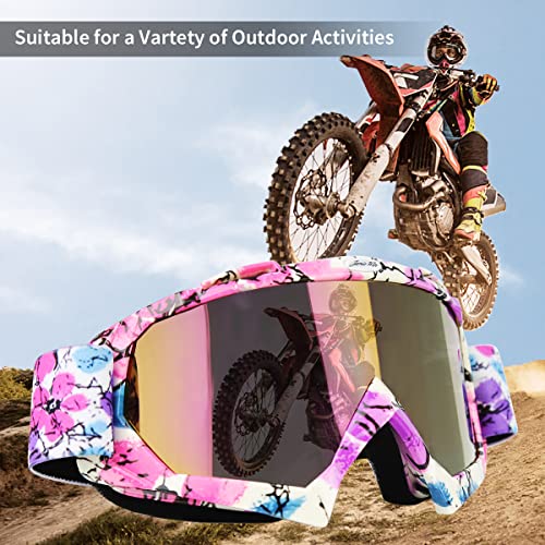 JAMIEWIN Motocross Goggles - ATV Dirt Bike Motorcycle UTV MX Offroad Riding Goggles with Anti UV, Dustproof, Anti Fog Lens...