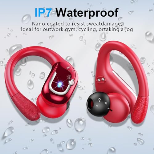 Wireless Earbud, 75Hrs Bluetooth 5.4 Headphones IP7 Waterproof for Sport, Running Wireless Earphones with ENC Noise Cancel...
