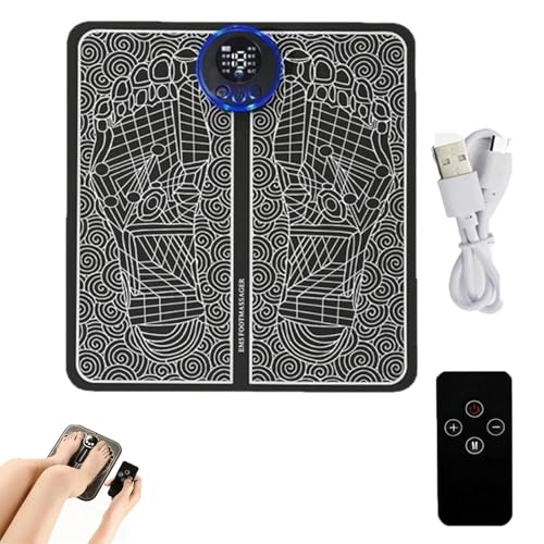Foot Plate Foot Massager Relaxes Muscles for All-Night Comfort, 8 Massage Modes, 19 Levels, Smart Auto Power-Off & Safety ...